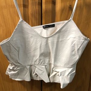 Zara White Crop Top